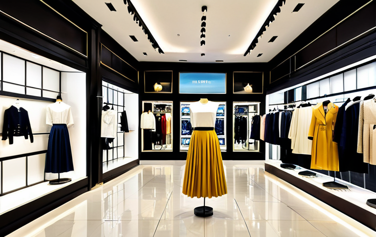 패션 머천다이징 - **Prompt 1: Captivating Visual Merchandising in a Ho Chi Minh City Fashion Flagship**
    A high-ang...