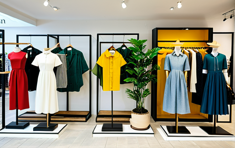 패션 머천다이징 - **Prompt 1: Captivating Visual Merchandising in a Ho Chi Minh City Fashion Flagship**
    A high-ang...