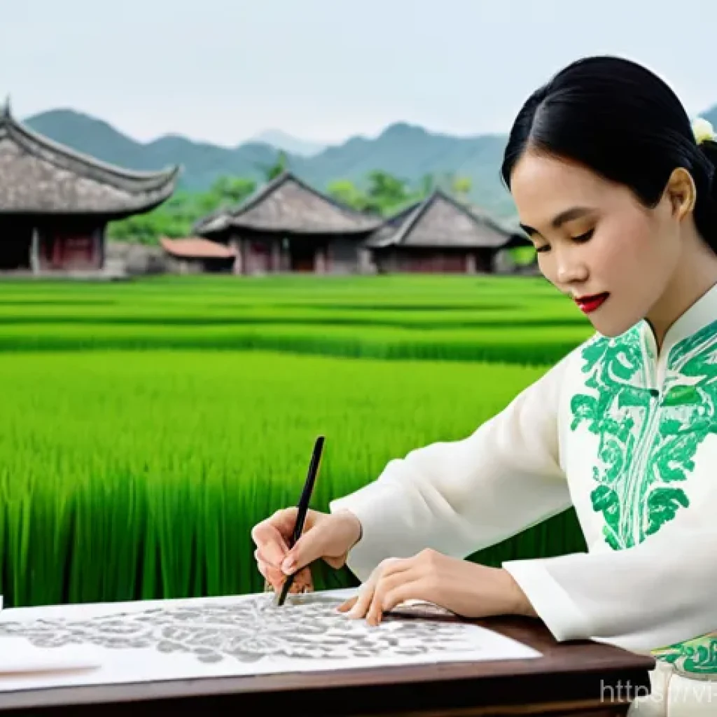 패션디자인과 패션패턴 분석 - **Prompt:** A Vietnamese female fashion designer, aged 30s, with a stylish, focused expression, sket...