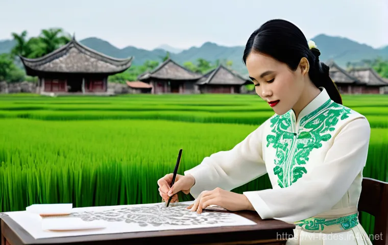 패션디자인과 패션패턴 분석 - **Prompt:** A Vietnamese female fashion designer, aged 30s, with a stylish, focused expression, sket...