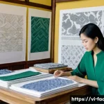 패션디자인과 패션리뷰 - **Prompt 1: "The Vietnamese Designer's Inspiration Board"**
    A young Vietnamese female fashion de...